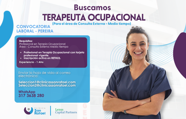 Terapeuta ocupacional (Para el área de Consulta Externa – Medio tiempo)
