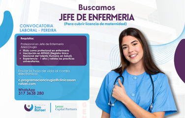 Jefe de Enfermería (Para cubrir licencia de maternidad)