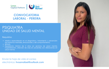Psiquiatra – Unidad de Salud Mental