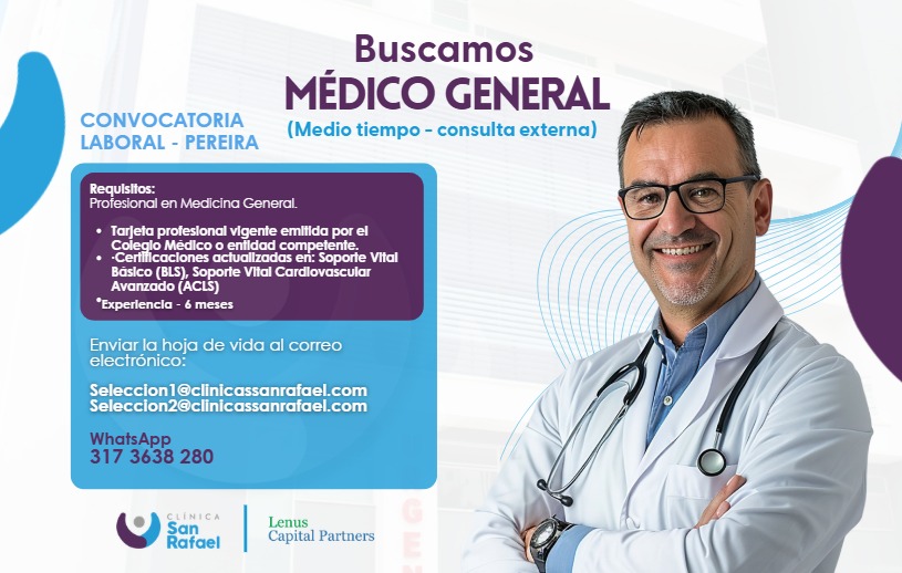 Médico general (Medio tiempo – consulta externa)