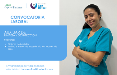 Auxiliar de Limpieza y Desinfección