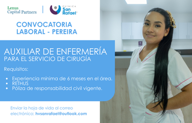 Auxiliar de Enfermería – Servicio de Cirugía